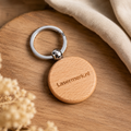 Houten sleutelhanger met gravering